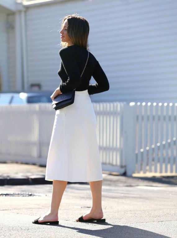 Uniqlo denim midi skirt cheap