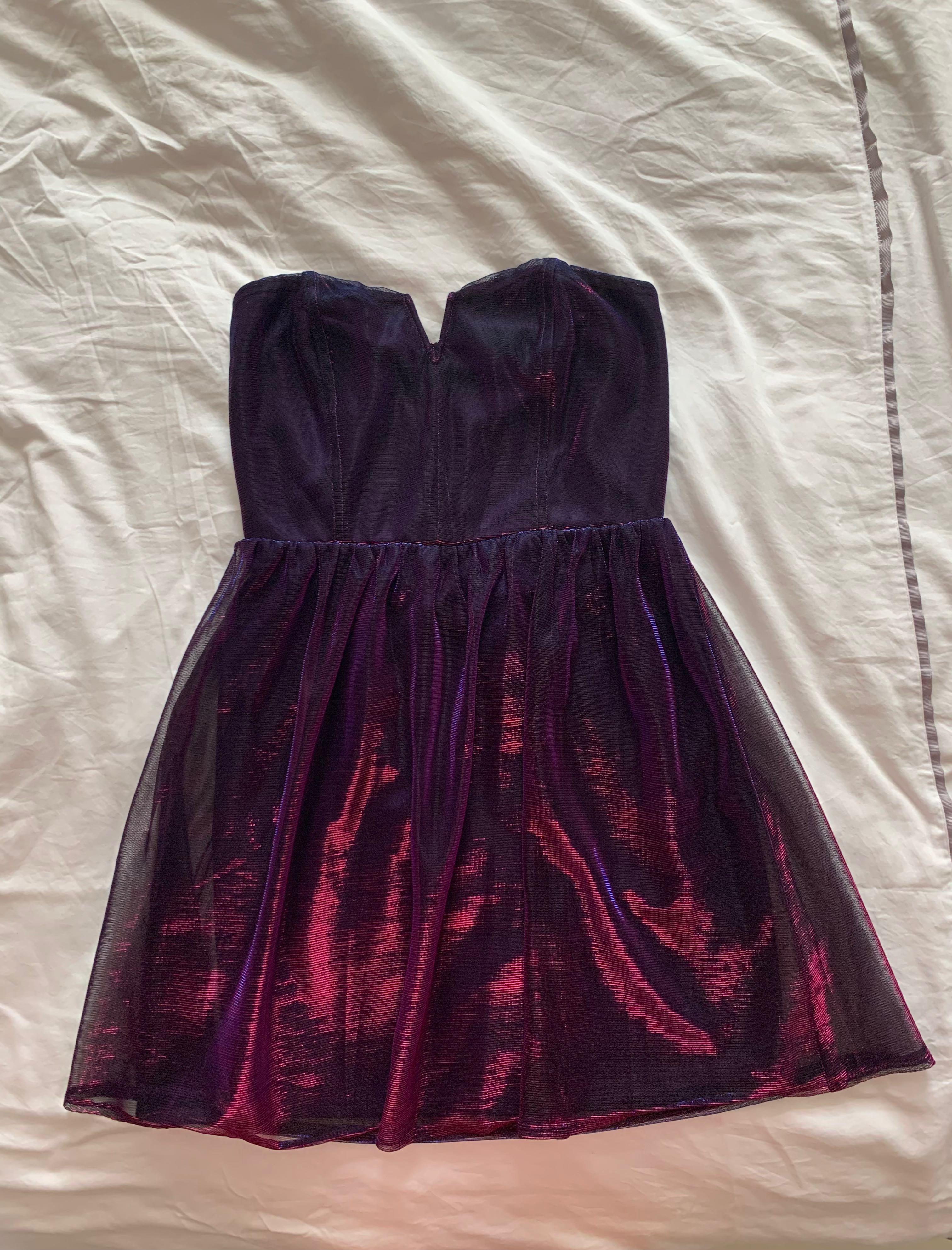 Urban outfitters purple velvet dress cheap