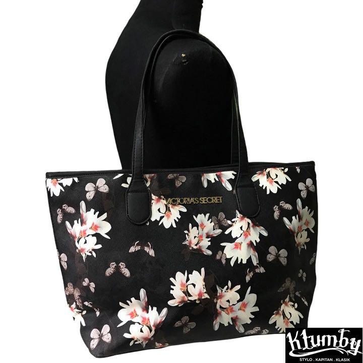 Victoria Secret Floral Tote Bag Women s Fashion Bags Wallets