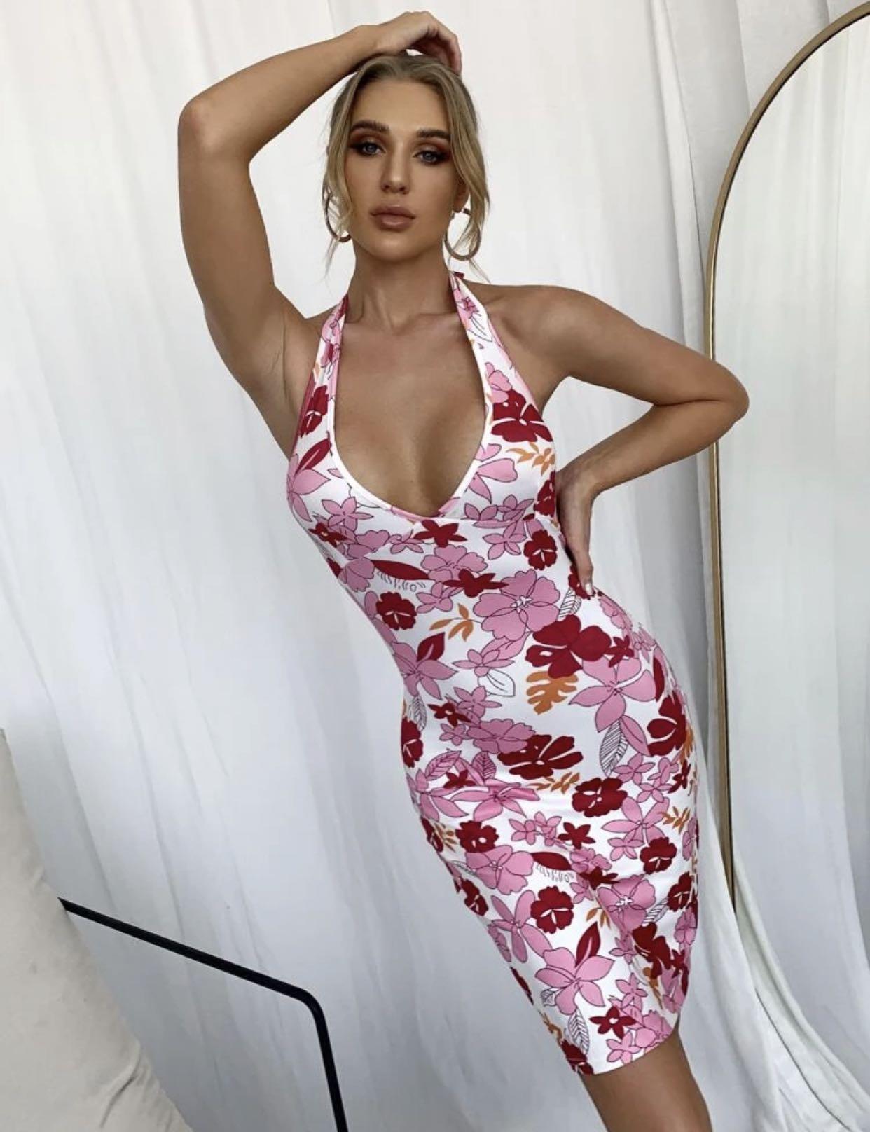 Y2k hibiscus dress Clearance