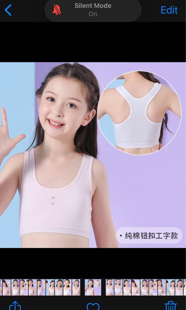 Young early puberty breathable cotton bra