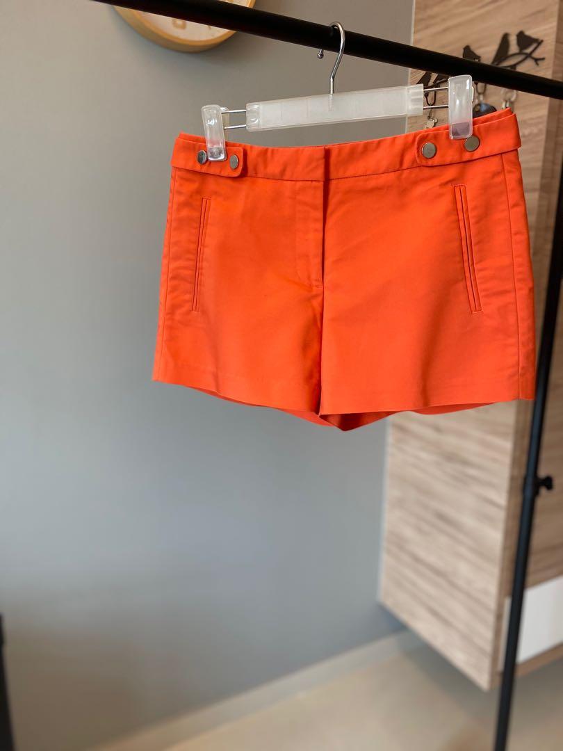Zara Orange Shorts, Women's Fashion
