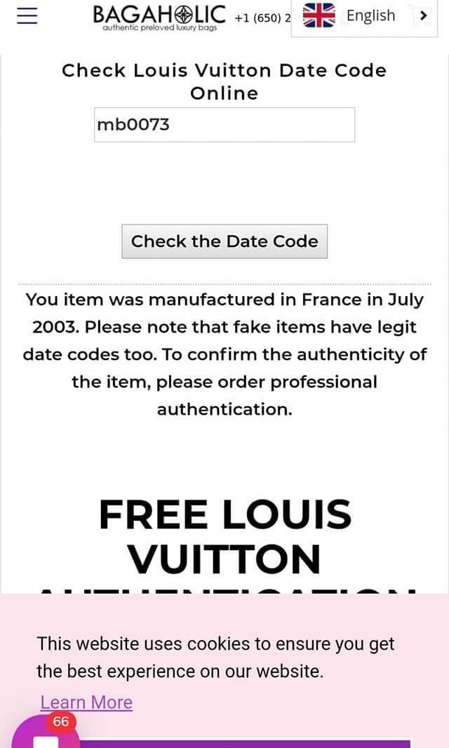 FREE Louis Vuitton Date Code Check - Best Online Authenticator – Bagaholic