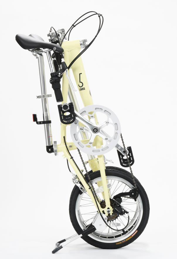 5Links Foldable Bicycle Milky
