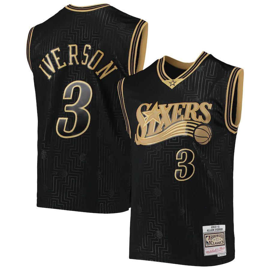 Gold allen iverson jersey clearance
