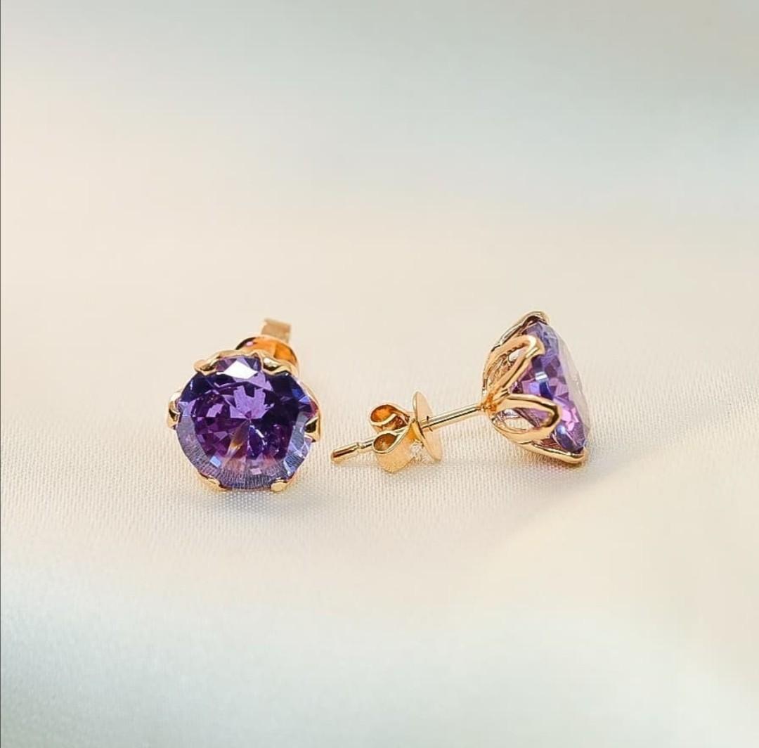 Amethyst Birthstone Earrings Women s Fashion Jewelry