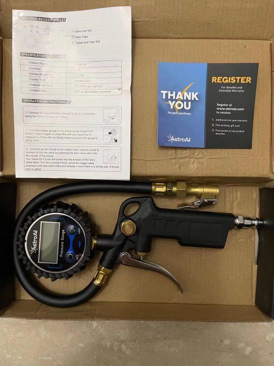 AstroAI Digital Tire Inflator with Pressure Gauge, 250 PSI Air Chuck