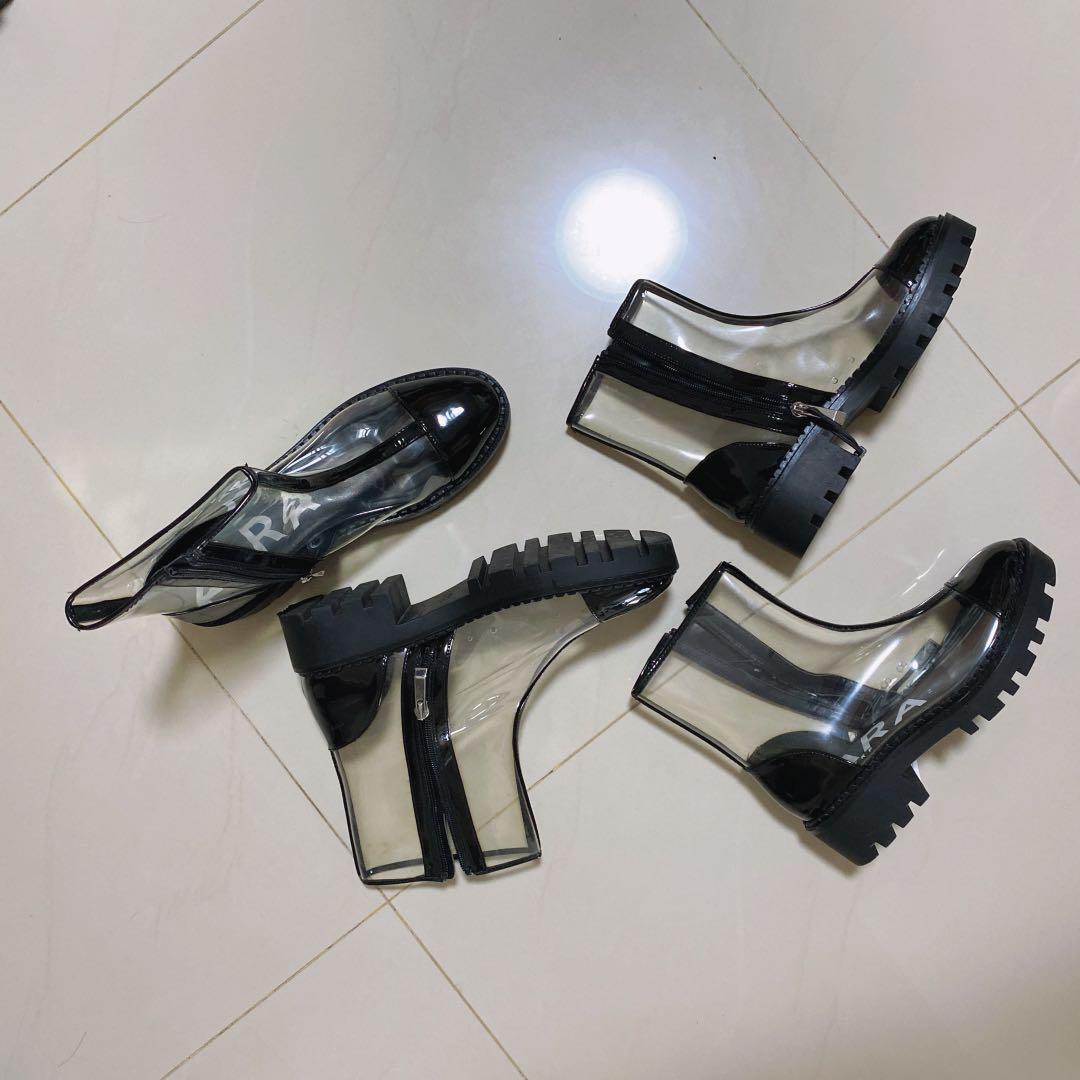 Zara transparent boots outlet
