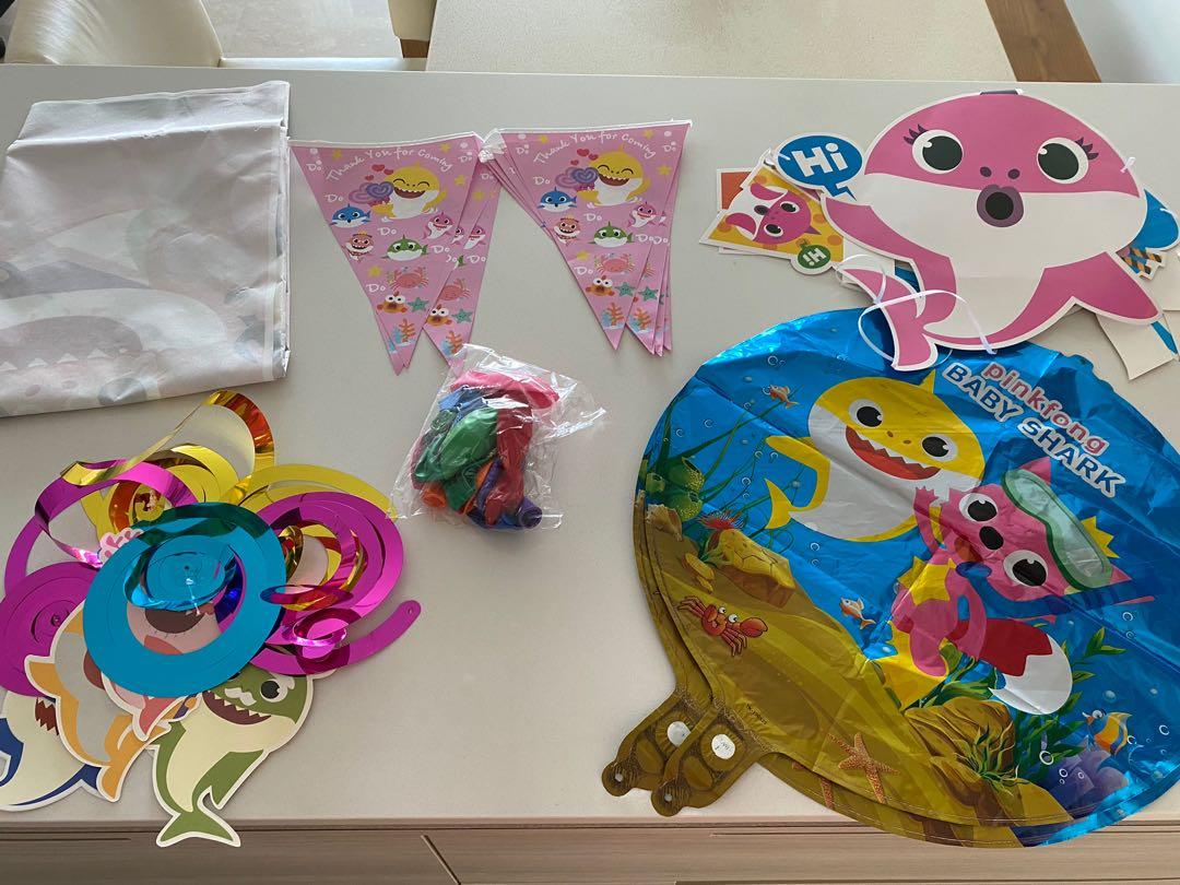 Baby Shark Birthday Decoration Hobbies Toys Stationery Craft Occasions Party Supplies On Carousell
