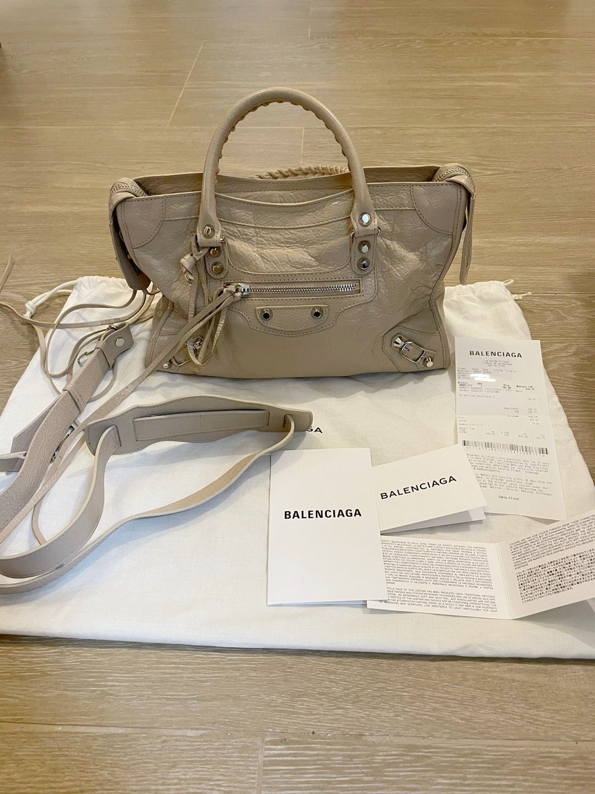 Balenciaga city mini beige color Carousell