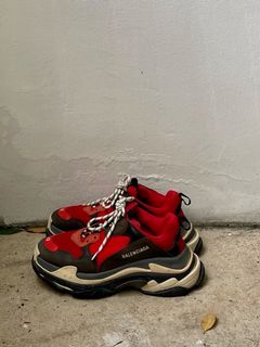 Balenciaga Triple S Red Blue Yellow Men s Fashion Footwear Sneakers on Carousell