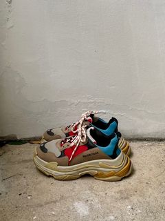 Blue yellow balenciaga triple s sale