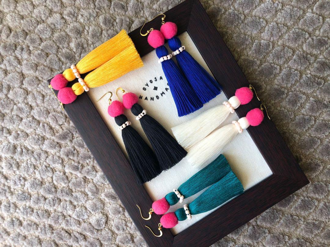 Beach earrings Tassel earrings (Category: Other Accessories) located in Cebu City. Submitted by ddsecondselection (Listing ID 1075300582, Image 2). Description: Follow us on IG and FB account @dyosahandmade .