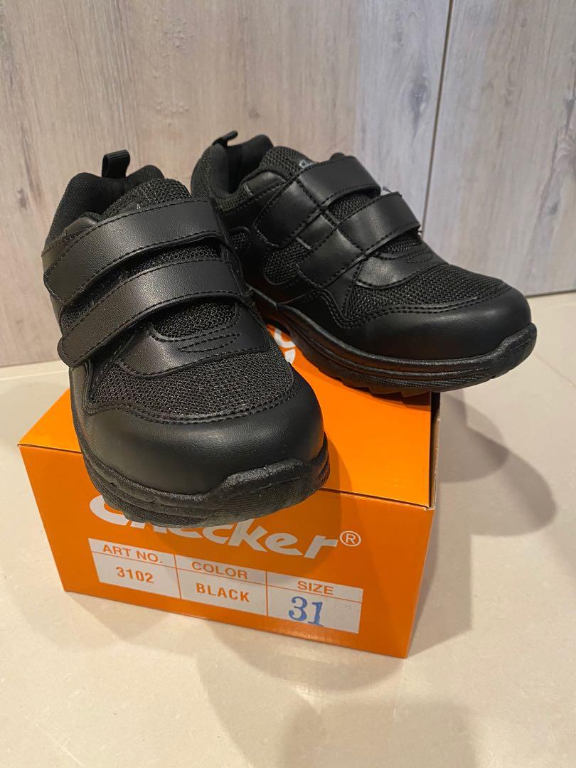 black velcro school shoes