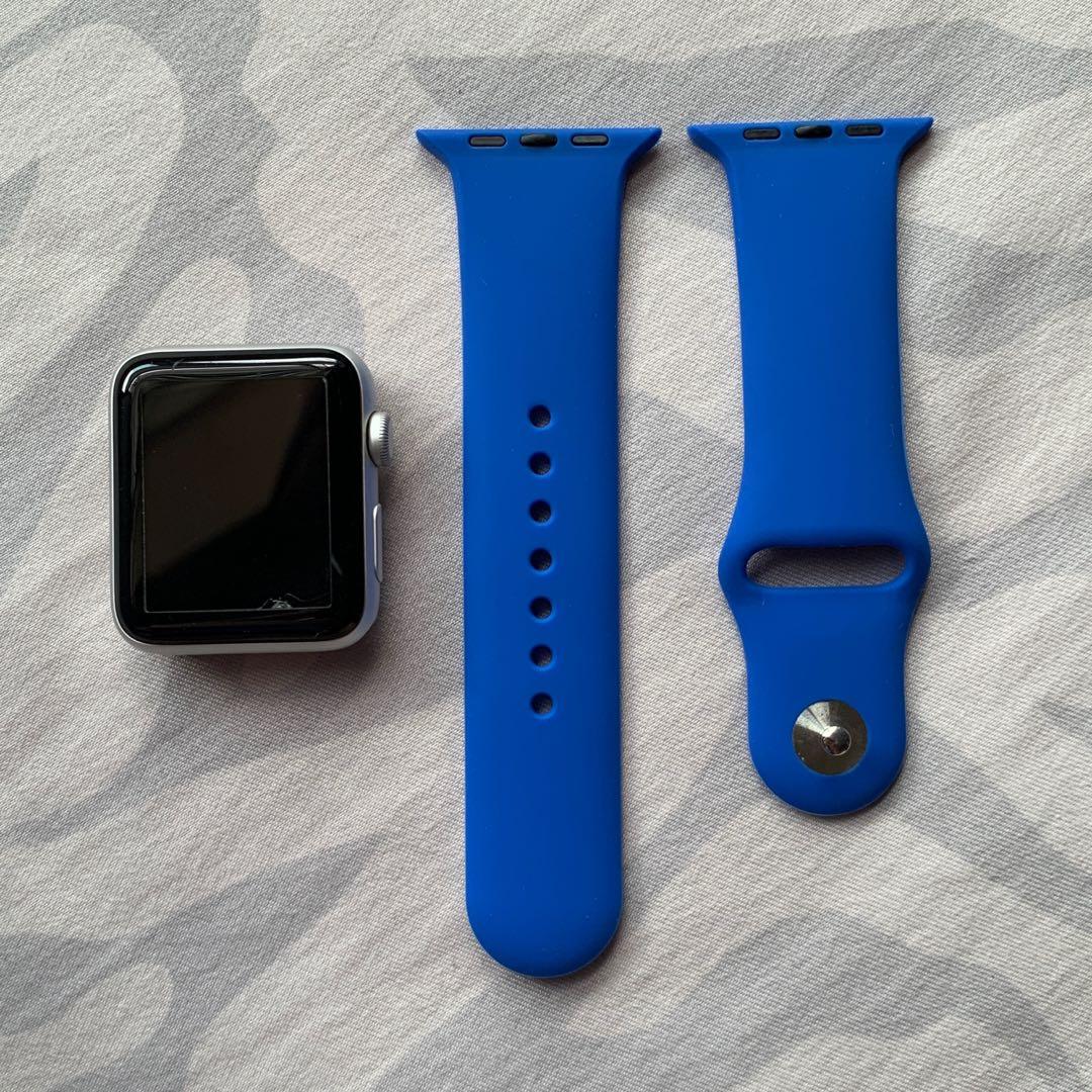 Brand New unused Royal Blue Silicon Apple Watch Strap Band for 42mm 44mm S M