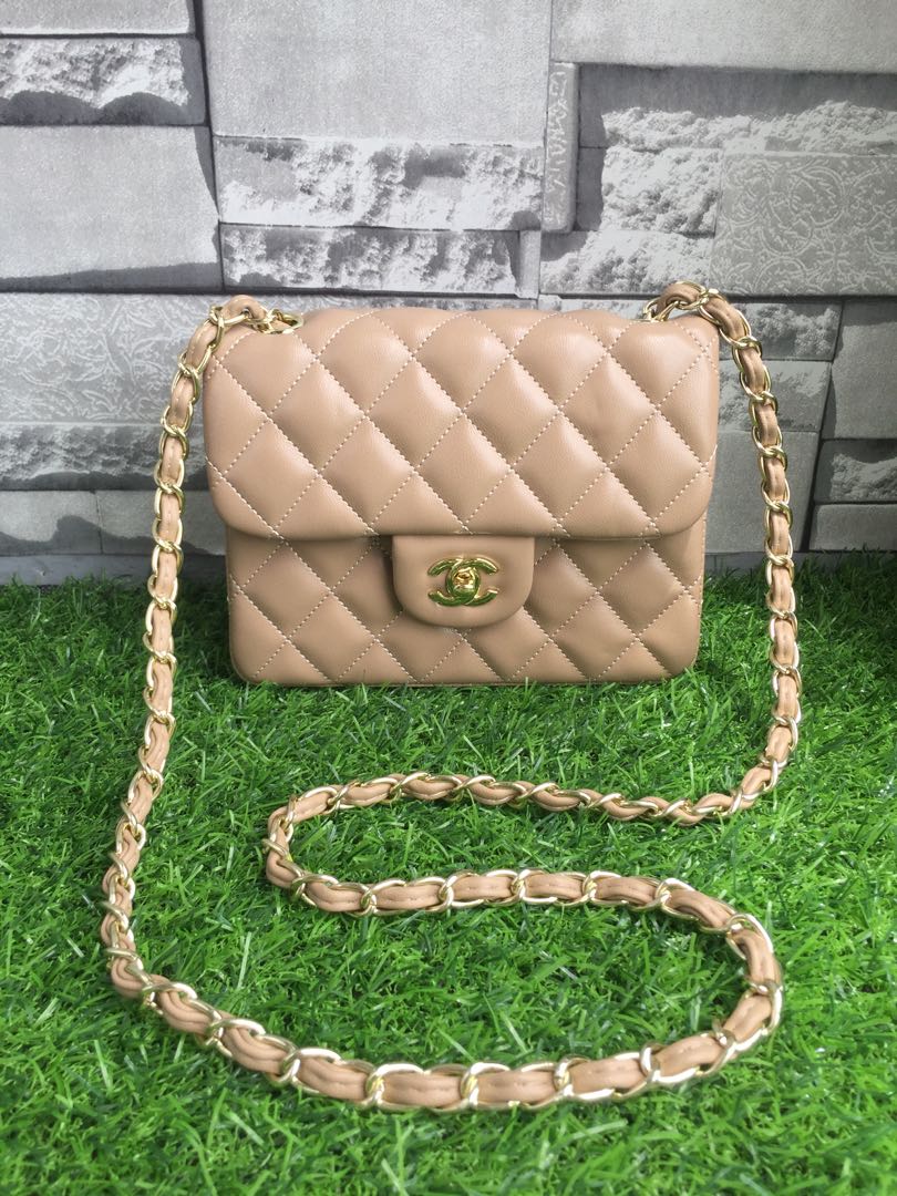 Chanel mini flap nude, Luxury, Bags & Wallets on Carousell