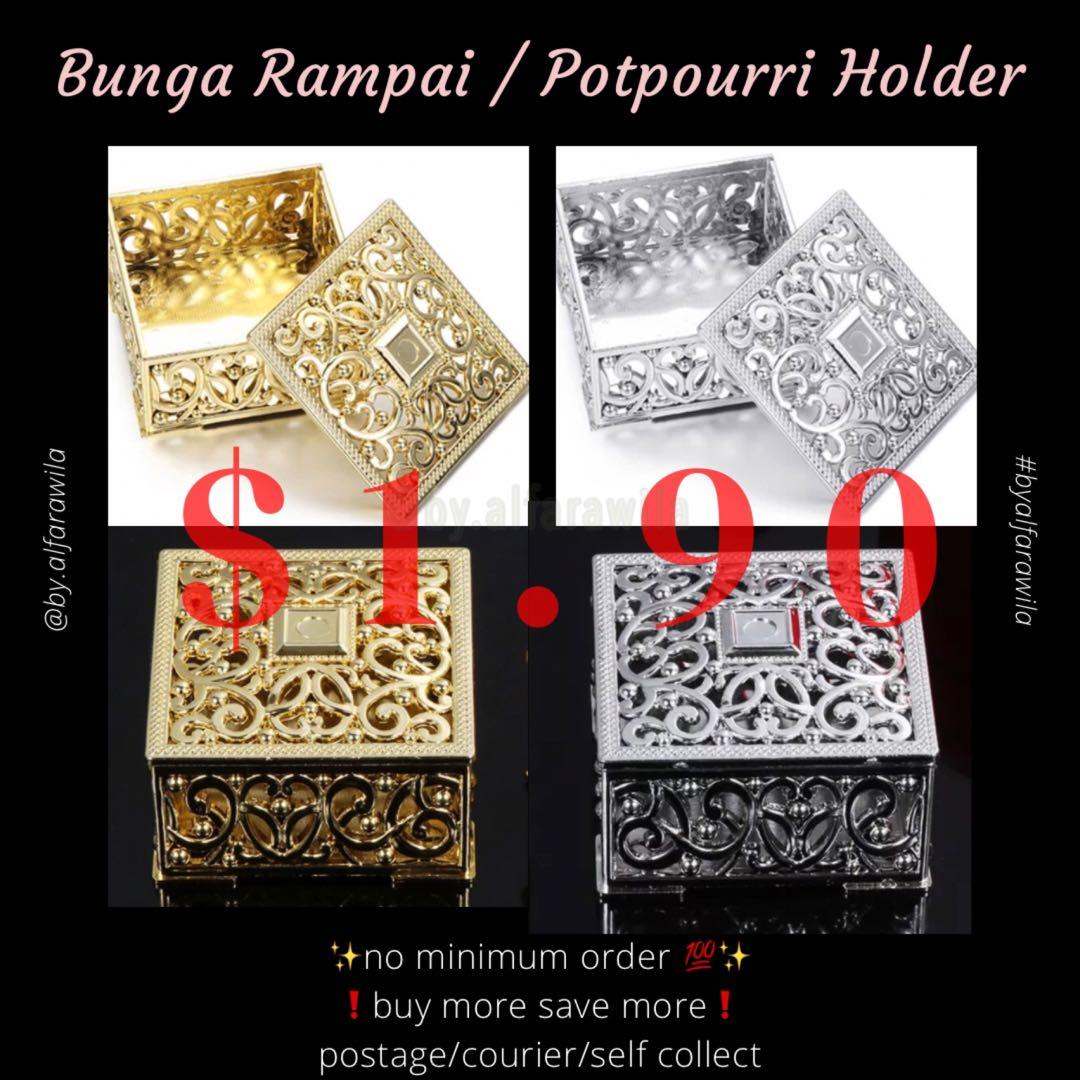 Cheap Bunga Rampai Potpourri Holder Square Wedding Doorgift Cembul Indian Malay Hobbies Toys Stationery Craft Occasions Party Supplies On Carousell