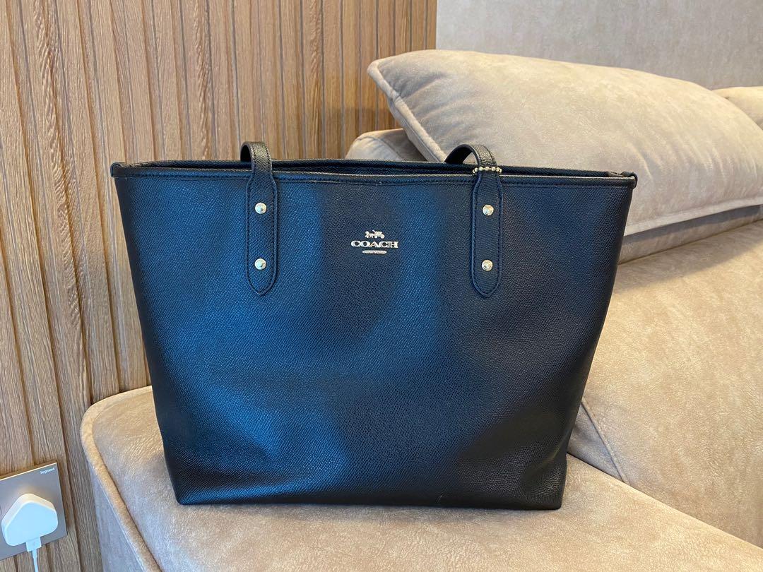 Coach Black neverfull / tote bag, Luxury, Bags & Wallets on Carousell