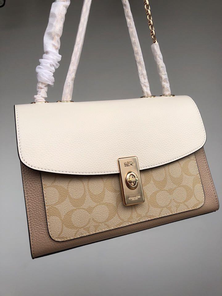 Coach Lane Shoulder Bag In Colorblock Signature Canvas, Women's Fashion