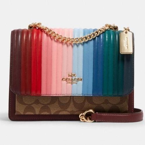 Coach rainbow outlet linear quilting