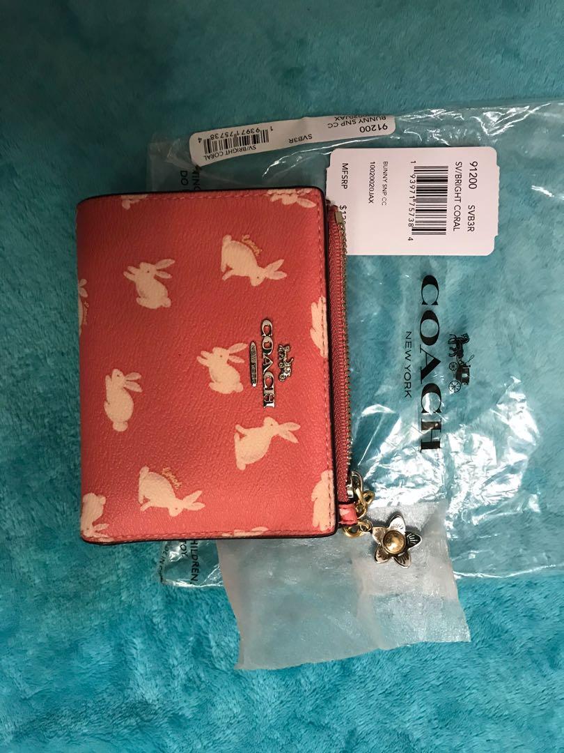 Snap card case sales with bunny script print