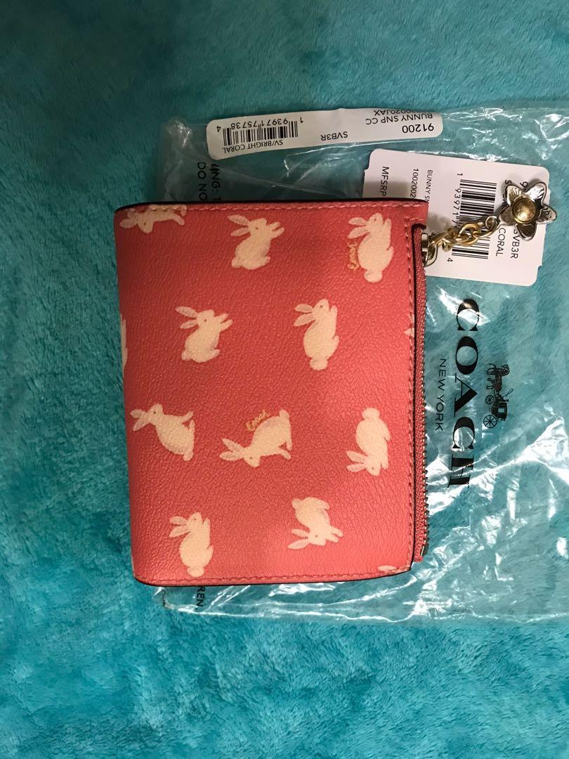 Snap card case with bunny script print cheap