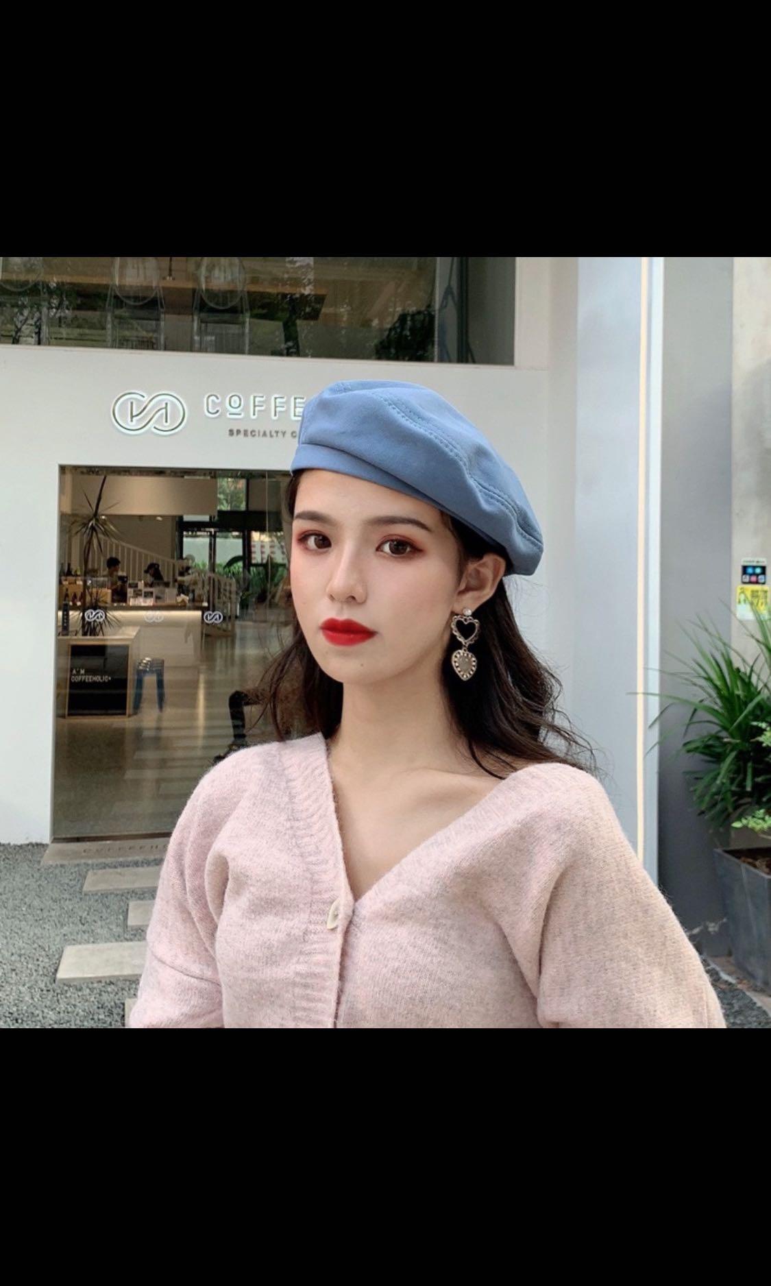 Cute Retro Baby Blue beret