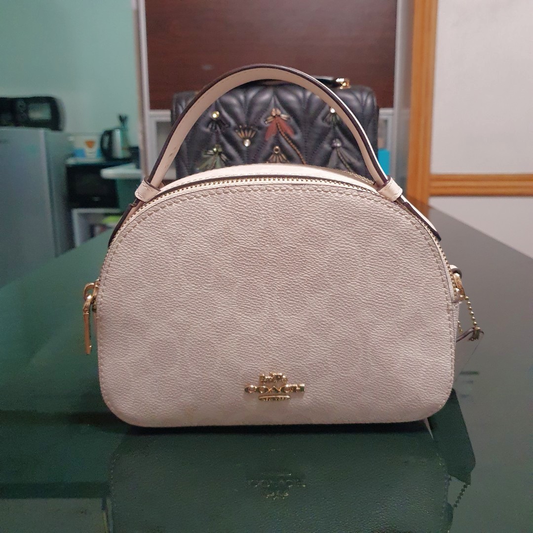 Coach serena satchel white on sale