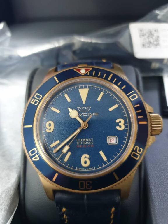 Glycine combat store sub vintage bronze