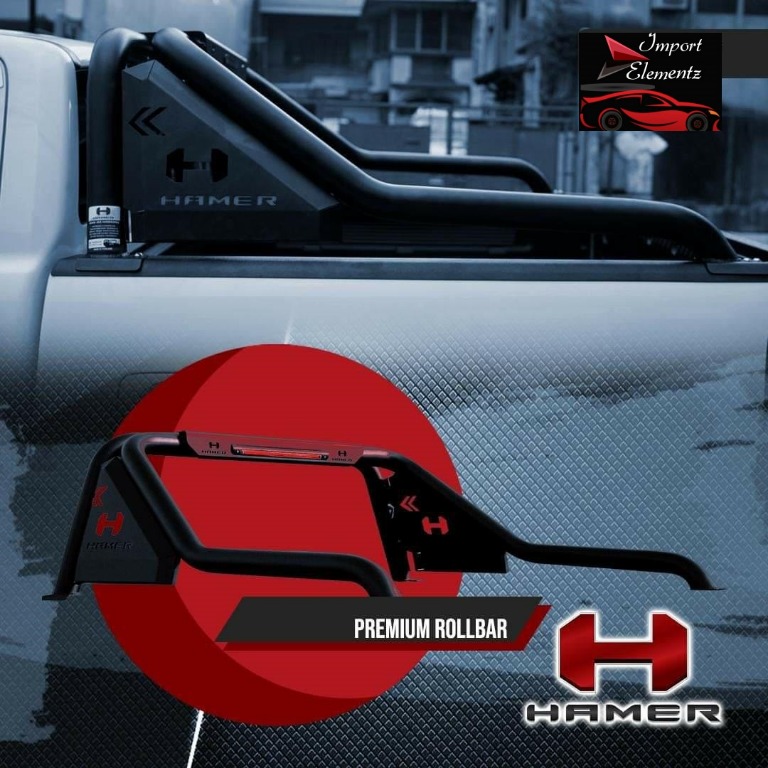 Hamer 4x4 Premium Rollbar With 3rd Brakelight Hilux Ranger Navara