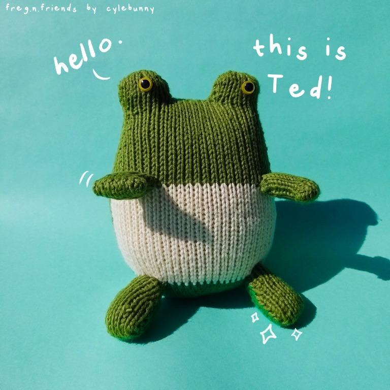 Handmade Frog Toad Knitted Plushie Doll Hobbies Toys Stationary Craft Handmade Craft On Carousell