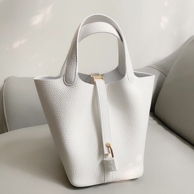 Hermes picotin white sales
