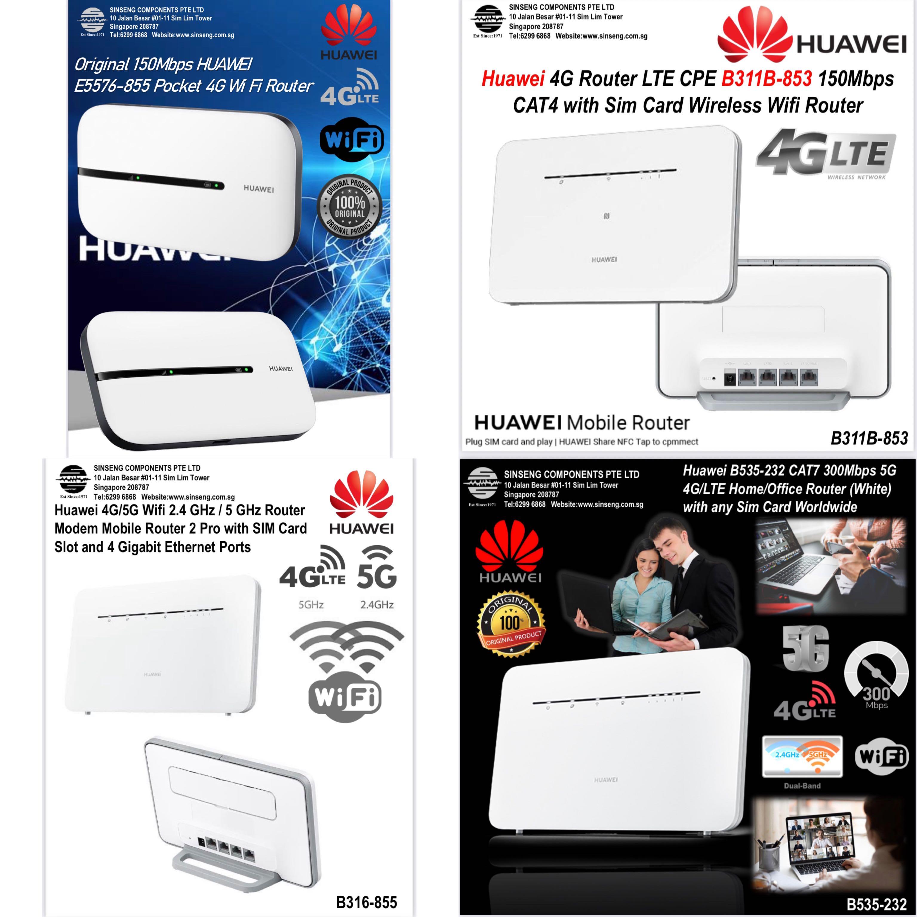 huawei router 4g 5g sim card wifi