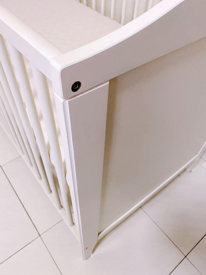 IKEA Hensvik Baby Cot & Mattress , Babies & Kids, Baby Nursery & Kids