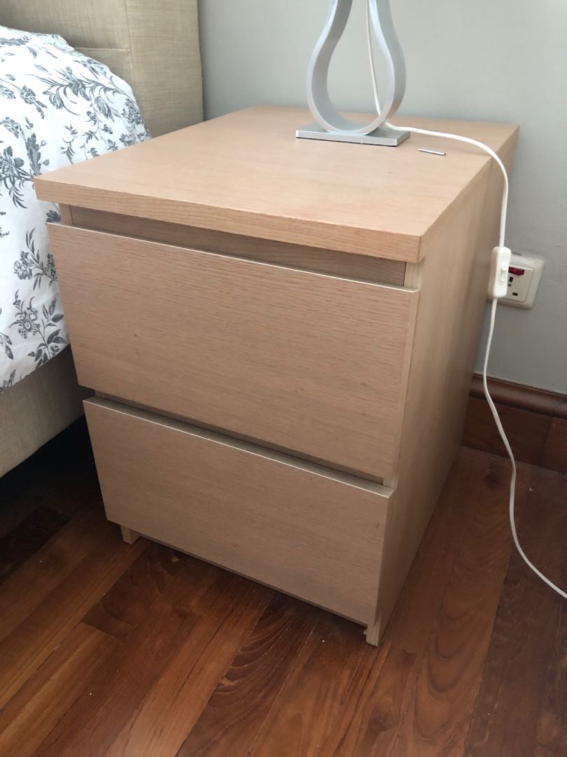 Ikea Malm Bedside Table (2 pieces), Furniture & Home Living, Furniture