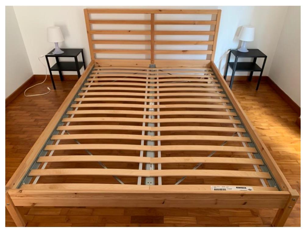 Ikea Tarva double Bed w/ Mattress (Hamarvik), Furniture & Home Living