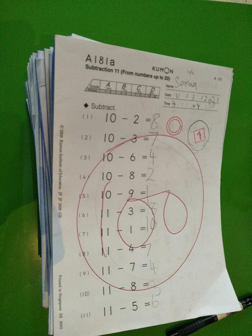 kumon worksheet hobbies toys books magazines textbooks on carousell