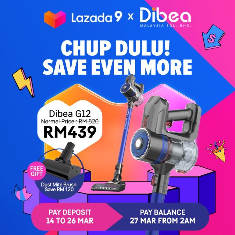 Lazada Birthday Sale With Chup Dulu Sale Is Here Dibea G12 Vacuum Cleaner Kitchen Appliances On Carousell