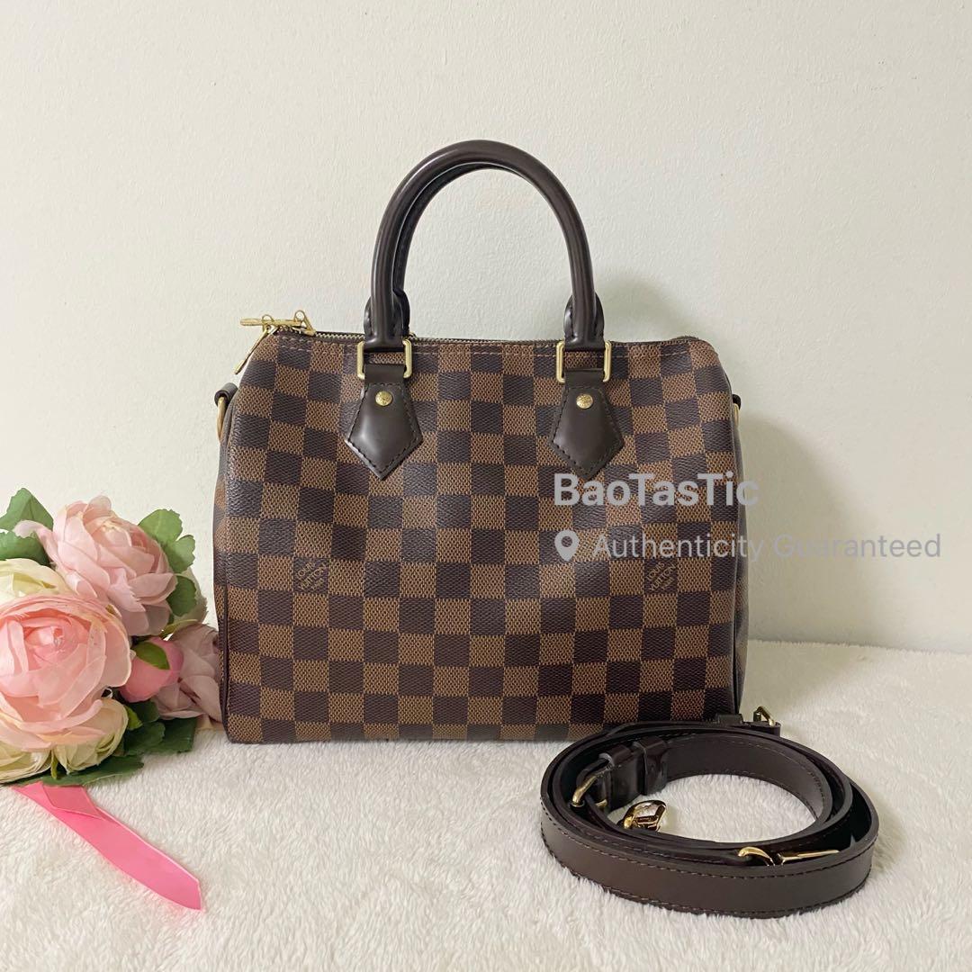 LV Speedy 25 with strap, Luxury, Bags & Wallets on Carousell