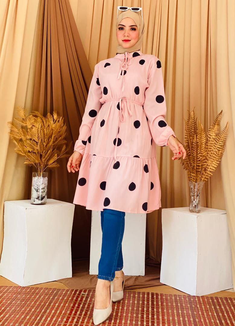 Mini dress polkadot, Women's Fashion, Muslimah Fashion, Dresses on Carousell