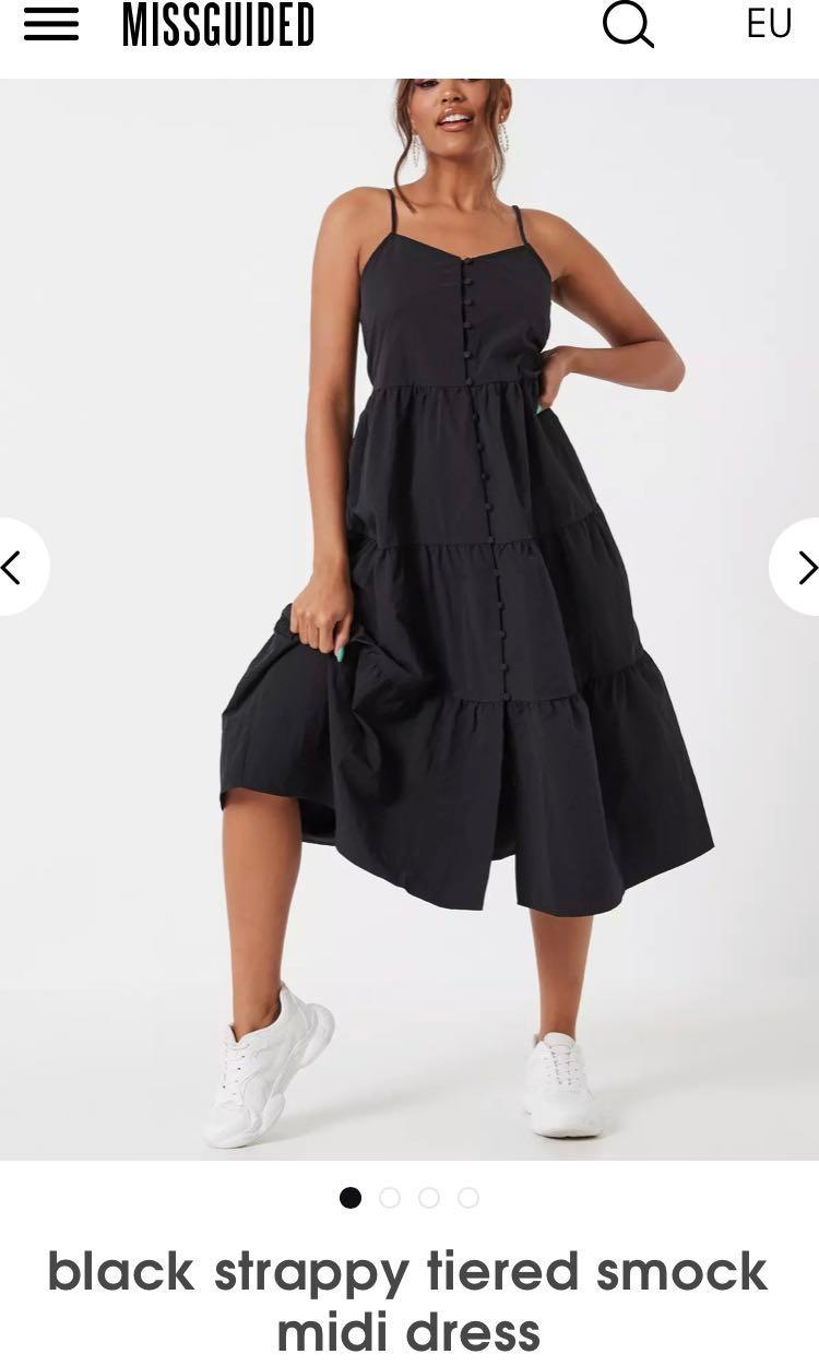 Missguided black best sale midi dress