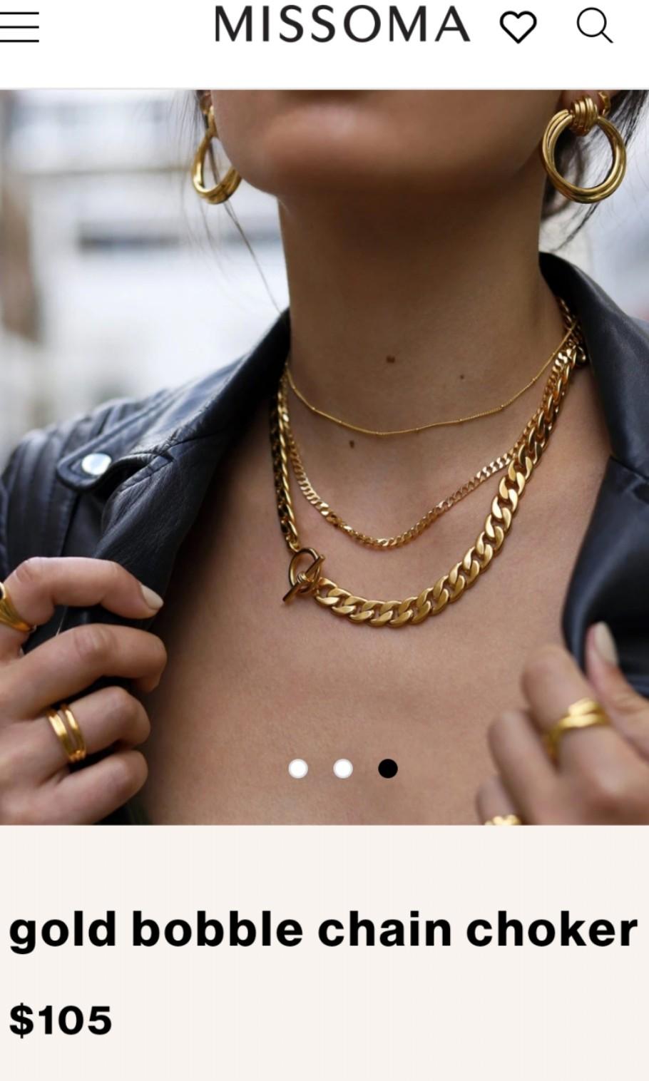 Missoma gold bobble chain choker sales