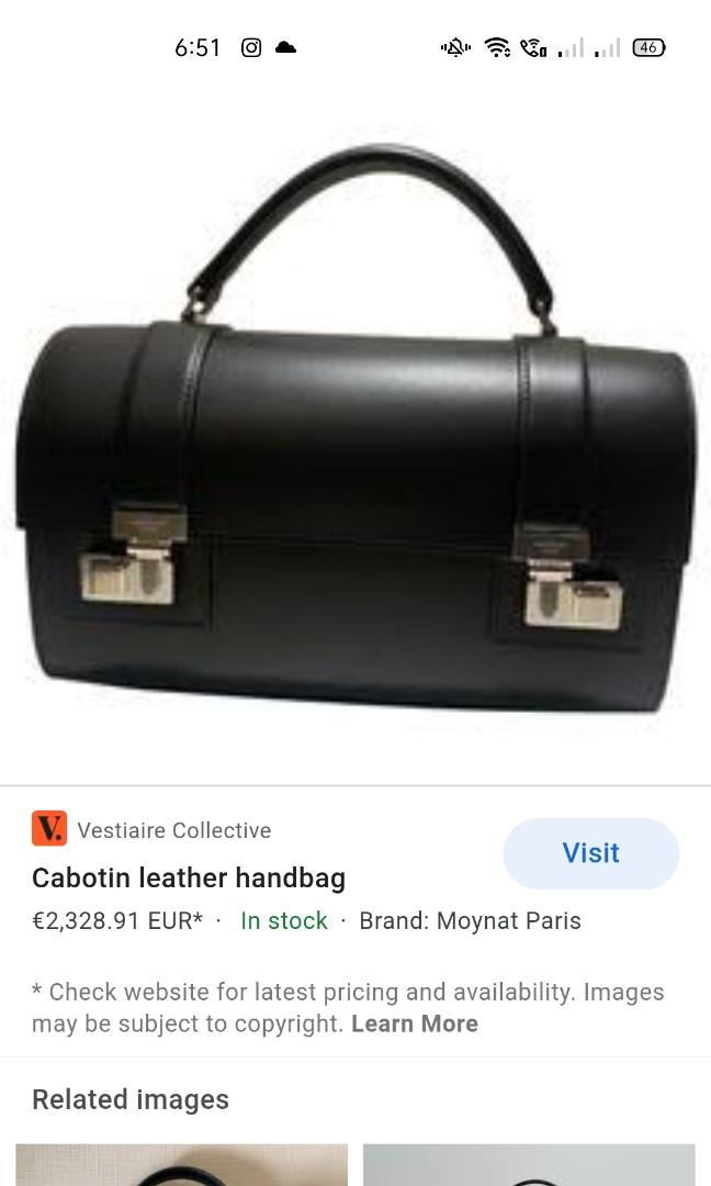 Cabotin leather crossbody bag Moynat Paris Blue in Leather - 35972972