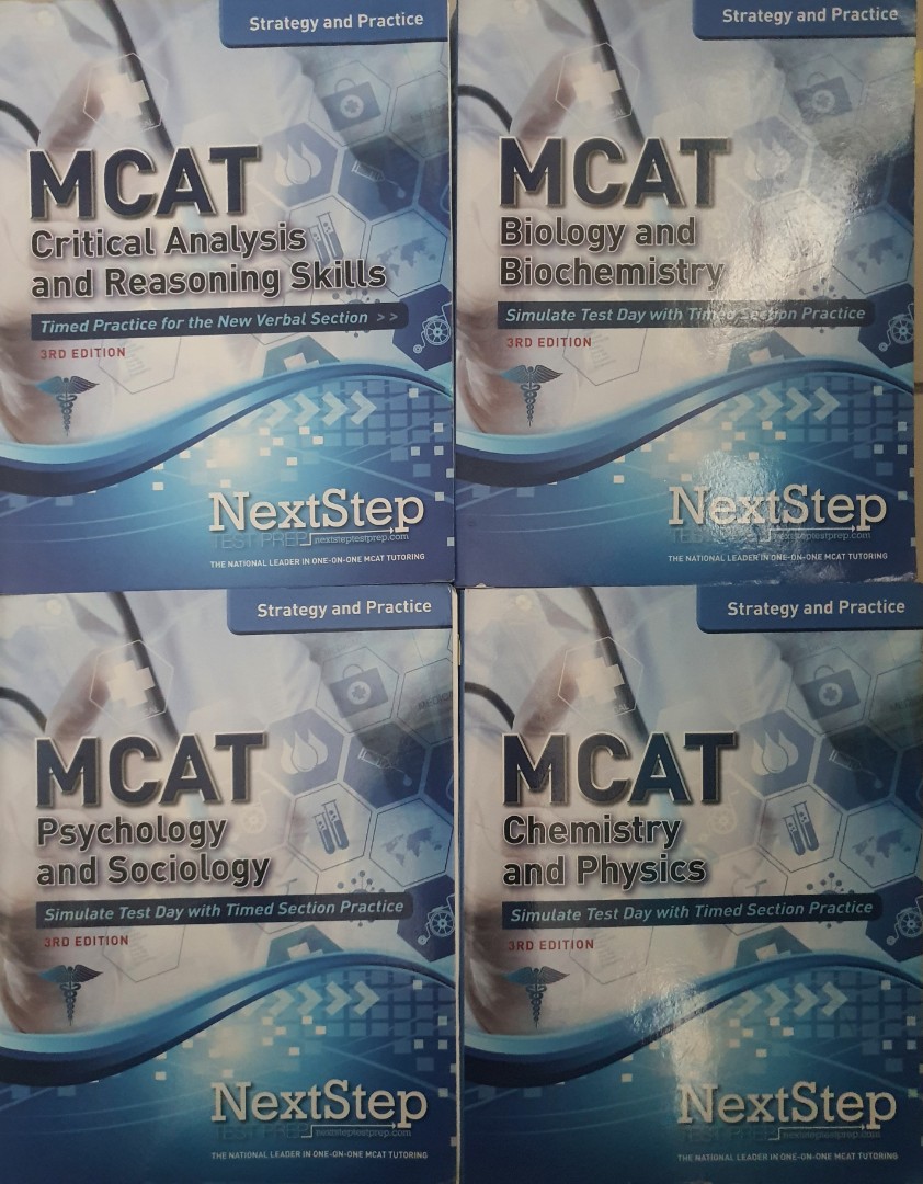 NextStep MCAT Strategy & Practice Book Set of 4, Hobbies & Toys, Books ...
