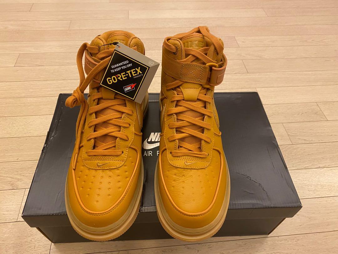 Nike Air Force 1 high Gore-Tex boots flax (size US 8 and US 9), 男裝, 鞋, 波鞋-  Carousell