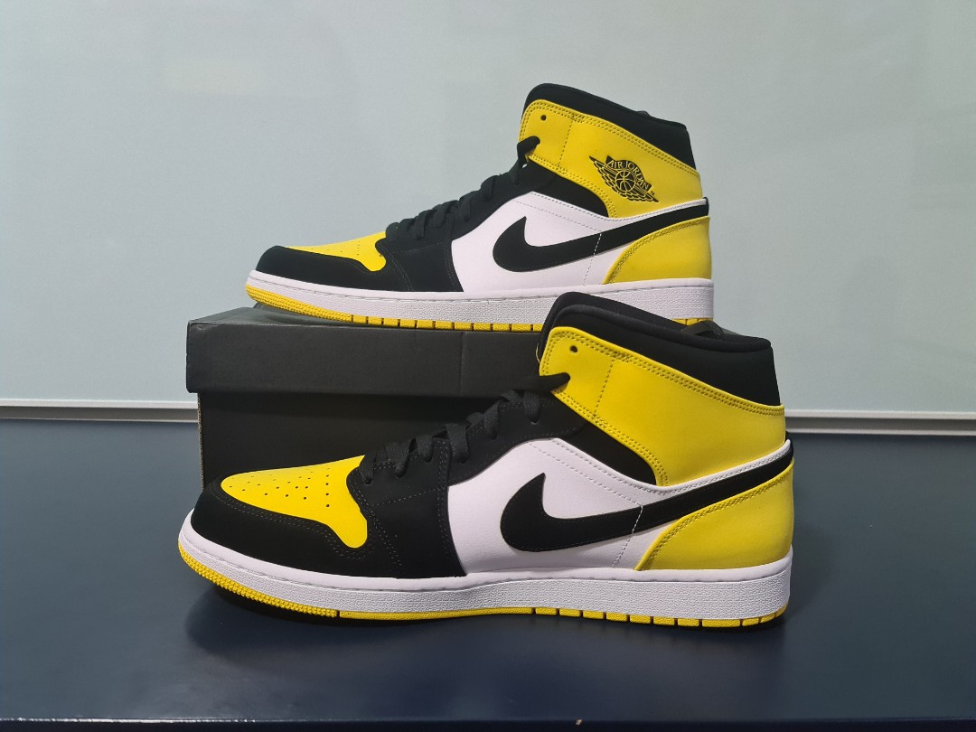 NIKE AIR JORDAN 1 MID 'YELLOW TOE', Men 