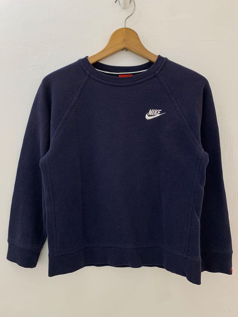 Nike navy hoodie women's Clearance