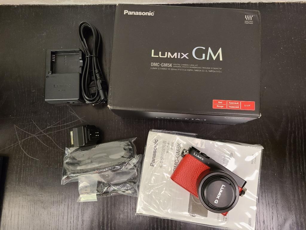 Passief Kamer Bestaan Panasonic Lumix GM5 Camera, RED, 12-32mm with Box, Photography on Carousell