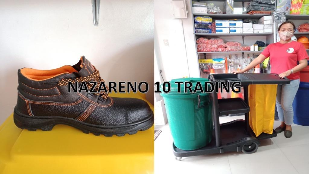 PPE Safety shoes / Janitorial pushcart, Furniture & Home Living