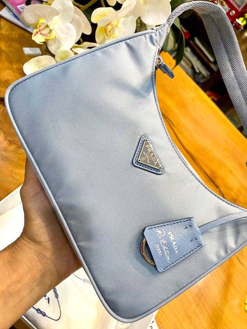 Prada astral hotsell blue nylon bag